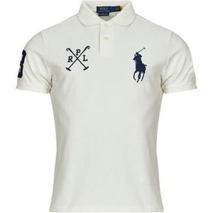 Polo Ralph Lauren - Custom Slim Fit Poloshirt - Wit - Katoen - Korte Mouwen