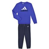 adidas - Essentials Big Logo - Fleece Joggingpak - Blauw Zwart Wit