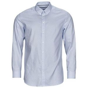 Selected  ETHAN MICRO MOTIF SLIM FIT  overhemden  heren Blauw