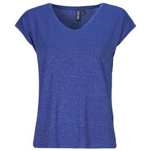 Pieces  PCBILLO TEE LUREX STRIPES  Shirts  dames Blauw