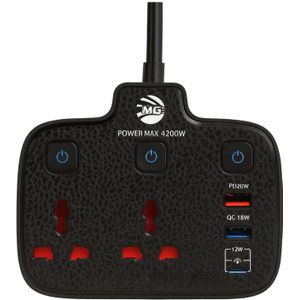 MG ST10 Home & Travel Power Strip - Portable - Black