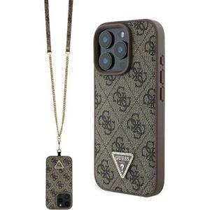 Guess - GUHCP16LP4TDSCPW - Smartphonehoes - Bruin - Leer - Hardcase