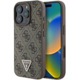 GUESS - iPhone 16 Pro Max - Phone Cover - Bruin - Ecologisch Leer