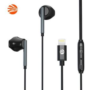 MG - Oortjes - Earphones -  lightning aansluiting - Hoge Geluid Kwaliteit - Zwart HF170