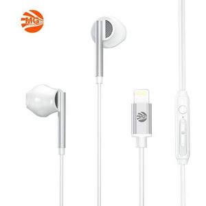 MG - HS166 - Stereo Oordopjes - Wit - Bedrade met Lightning-aansluiting