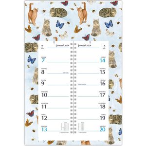 Franciens katten Week omlegkalender op schild Cats & Bugs 2024