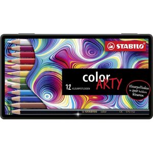 STABILO Color ARTY Kleurpotloden - Metalen etui - 12 kleuren
