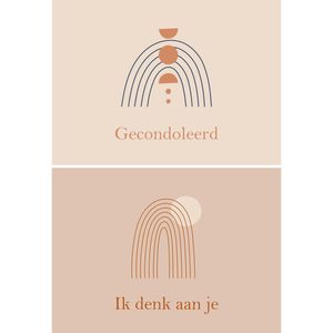 Fabrique a la Carte Wenskaarten Set - Condoleance - 10 Stuks - Met Envelop