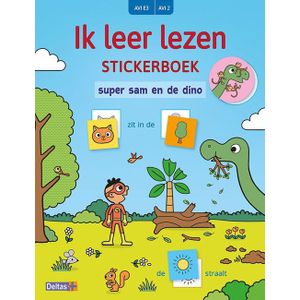 Ik leer lezen Stickerboek - Super Sam en de dino (AVI E3 / AVI 2)