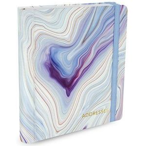 Peter Pauper Adresboek Blue Agate - A5 (large)