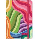 Compacte weekagenda 16-maands Colorful Waves 2024