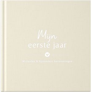 Fyllbooks Babyboek Mijn eerste jaar - Linnen Beige