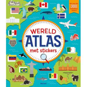 Wereld atlas met stickers