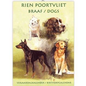 Rien Poortvliet Verjaardagskalender Honden A4