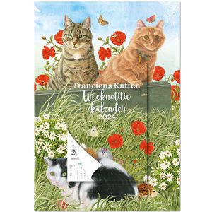 Franciens Katten Weekkalender op schild Klaproos 2024