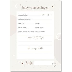 Maan Amsterdam Eclipse - Mijn babyshower invulkaarten 30 stuks