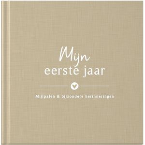 Fyllbooks Babyboek Mijn eerste jaar - Linnen Taupe