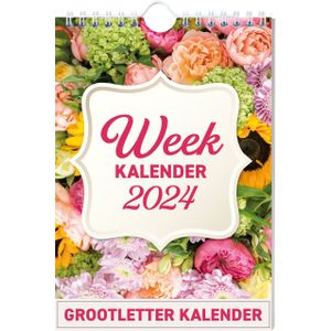 Bloemen Grootletter Weekkalender 2024