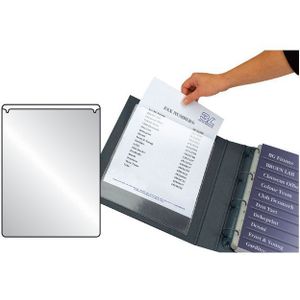 Insteektas Tarifold U-map 220x305mm zelfklevend PP transparant - 6 stuks