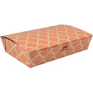 Sushibox | karton + PP | 215x135x50mm | rood | 225 stuks