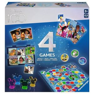 Ravensburger Disney 100 Jaar 4-in-1 Spellen - Geschikt voor 3-99 jaar - 2-4 spelers - Speelplezier in 10-15 minuten