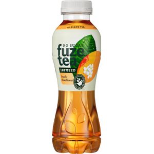 Frisdrank fuze tea peach elderflow suikervr 400ml | 6 stuks