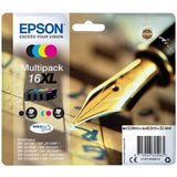 Inktcartridge epson 16xl t1636 zwart + 3 kleuren | 8 stuks