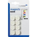 Legamaster - Magneet 20mm 250gr wit 8 stuks | Blister a 8 stuk | 10 stuks