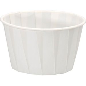 Cup | portiecup | papier | 110ml | 4oz | 41mm | wit | sleeve met 100 stuks