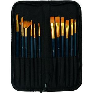 Kwasten set conda  synthetisch 12 stuks  in etui