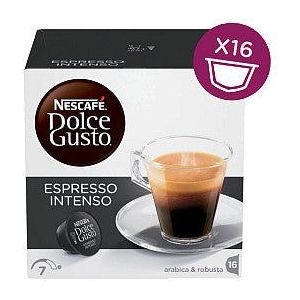 Koffiecups dolce gusto espresso intenso 16st | Doos a 16 kop | 3 stuks