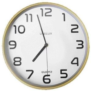 Wandklok unilux baltic hout wit | 5 stuks