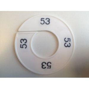 Maatring wit/zwart 53