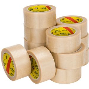 Pvc tape (nar) 32 micron 50 mm x 66 meter transparant | 6 stuks