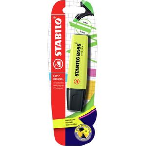 Markeerstift stabilo boss 70/24 geel blister | 10 stuks