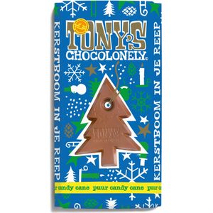 Chocolade tony's chocolonely puur mint candy cane | 15 stuks