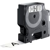 Labeltape Dymo LabelManager D1 polyester 19mm zwart op wit | 5 stuks