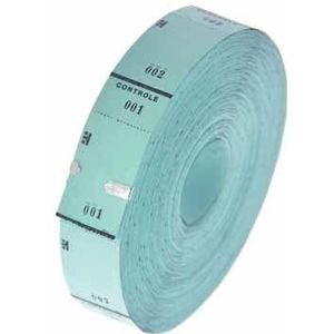 Ticketrol blauw 30x65mm 1000 stuks