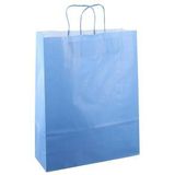Papieren koordtas 32x12x41cm 50st blauw