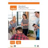 Nobo flipchartpapier standaard, ft 65 x 95 cm, blanco/geruit, rol van 50 vel