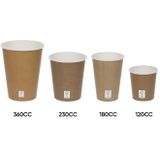 Kartonnen espressobeker 120cc 4oz kraftlook