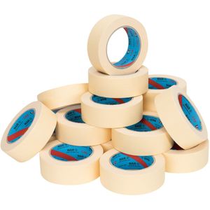 Maskingtape (nar) 58 gram/m2 38 mm x 50 meter geel-beige | 8 stuks