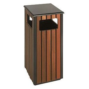 Afvalbak vepa bins voor buiten 36l zwart/houtlook | 1 stuk