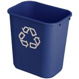 Papierbak rubbermaid recycling medium 26l blauws-s1 stuk