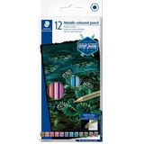 Kleurpotloden staedtler metallic 12 stuks st