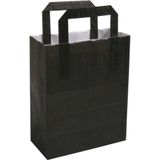 Klika - Tas | Papier | platte handgreep | 18x 8x22cm | draagtas | zwart | 250 stuks