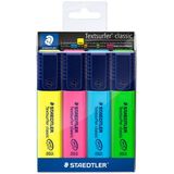 Staedtler - Markeerstift 364 Textsurfer  assorti 4 stuks | 10 stuks