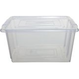 Whitefurze Stack & Store Small opbergdoos 14 liter zonder deksel, transparant