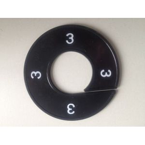 Maatring zwart/wit 3