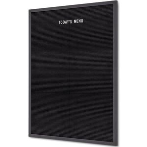 Letterbord zwart 60 x 80 cm met zwarte lijst | 5 stuks